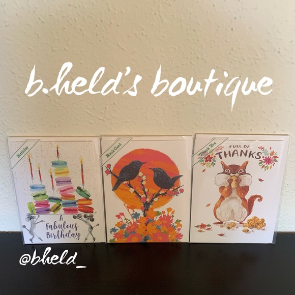 Free w/Purchase — Set of 3 Trader Joe’s Greeting Cards Birthday Blank Thank You - Picture 9 of 10